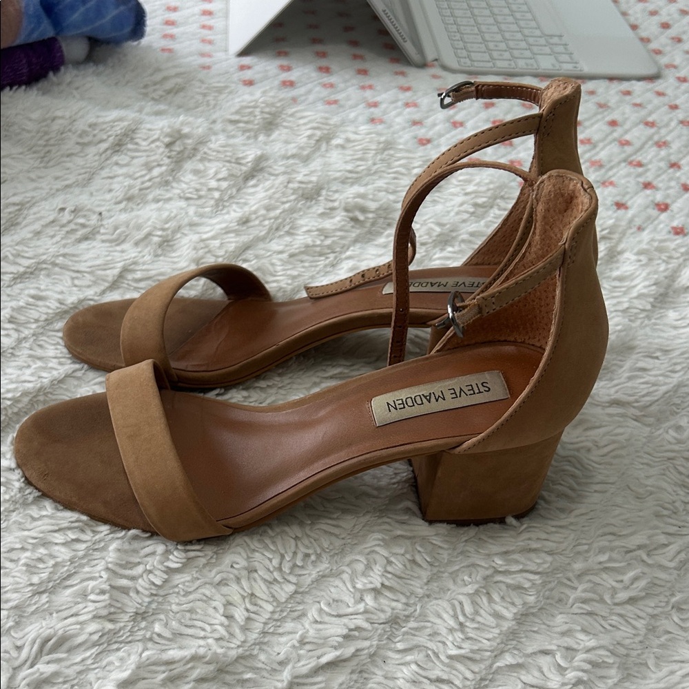 Steve Madden Brown Block Heel Sandals